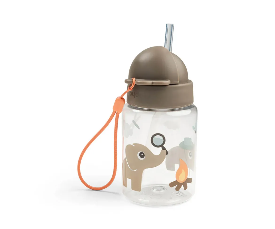Botella con Pajita Tritán Tiny Trails Sand 280ml
