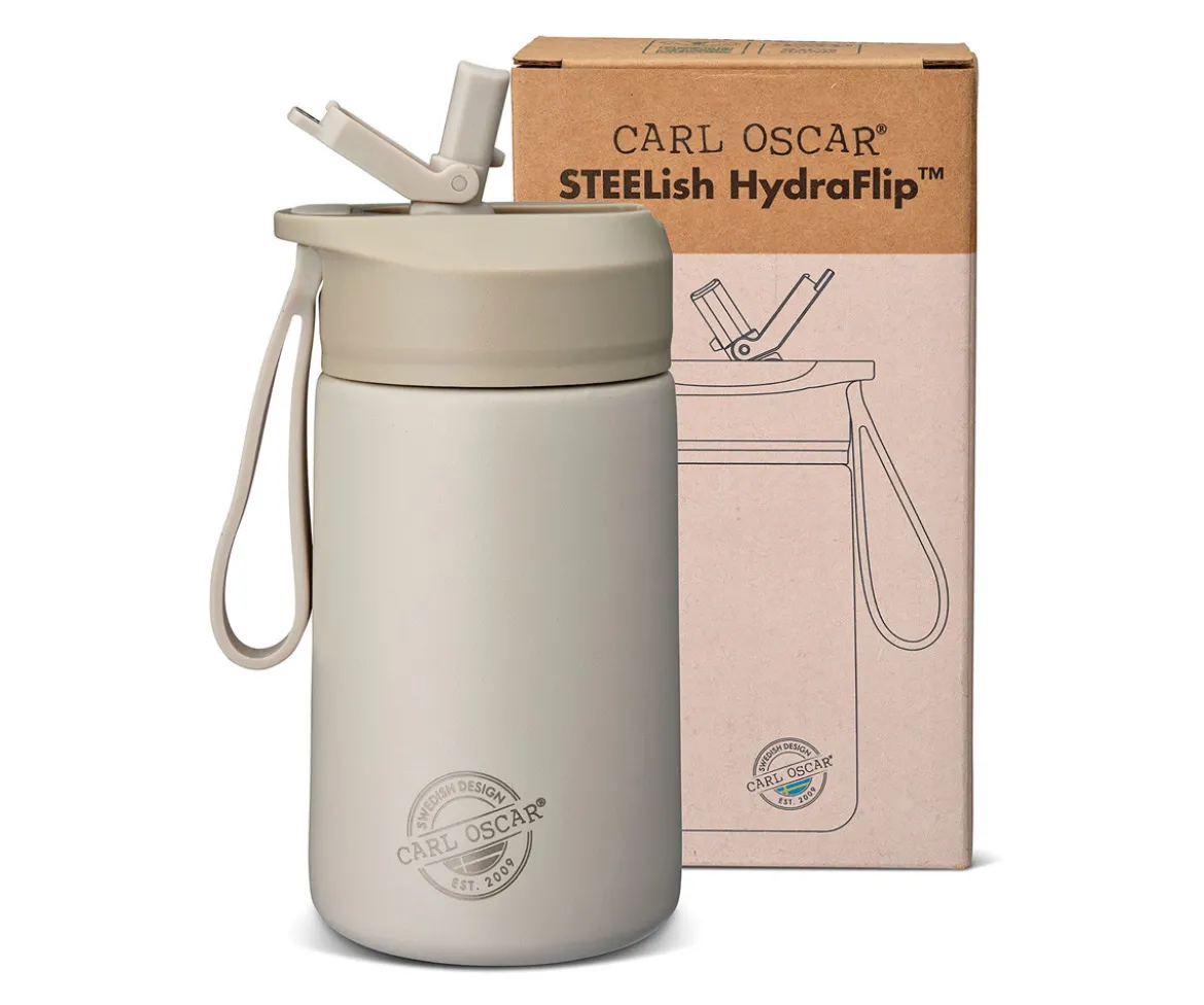 Botella de Acero Steel Hydraflip 0.4L Greige
