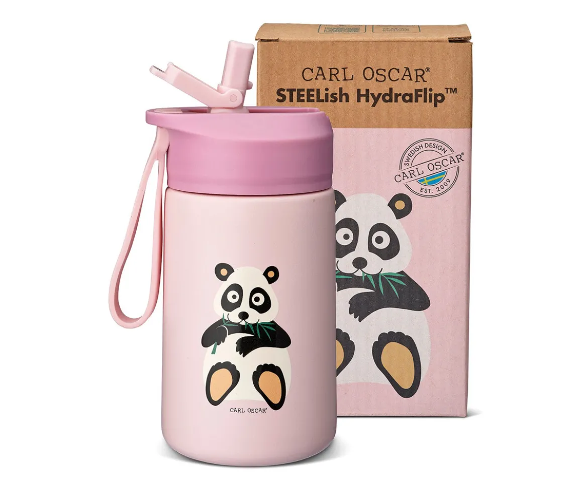 Botella de Acero Steel Hydraflip 0.4L Panda Pink