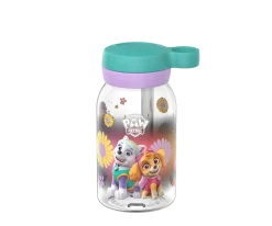 Botella de Plástico con Pajita Campus 450ml Paw Patrol