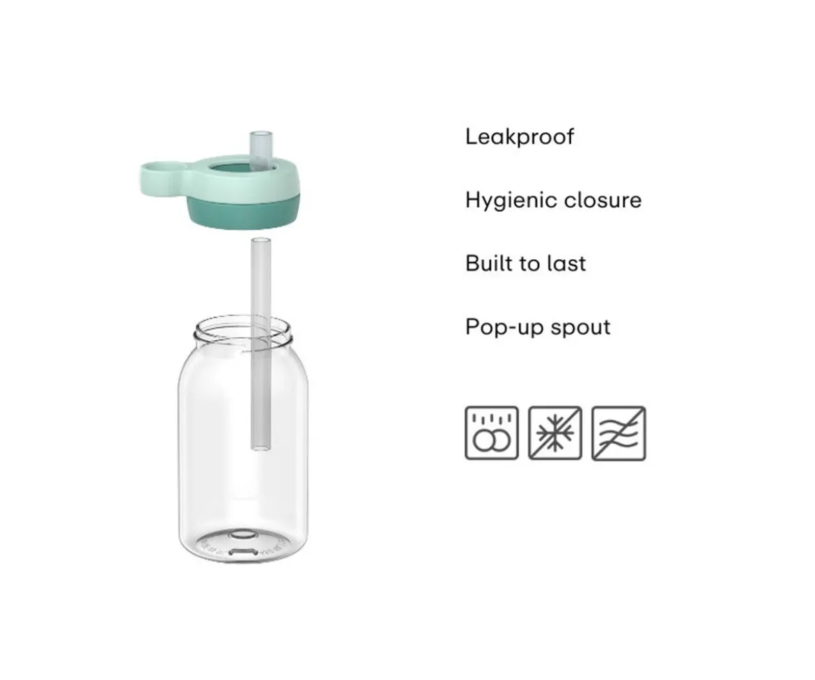 Botella de Plástico con Pajita Campus 450ml Unicorn Glow