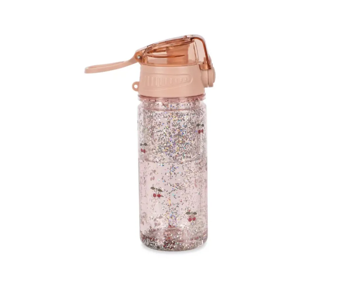 Botella de Plástico Glitter Cherry 350ml