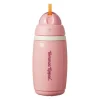 Botella Isotérmica Antigoteo con Pajita Rosa Pastel 266ml