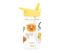 Botella Plástico con Pajita Personalizable Animal Friends 450ml