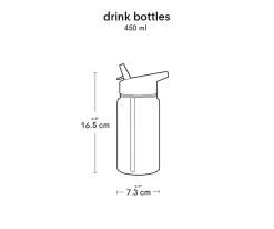 Botella Plástico con Pajita Personalizable Pirates 450ml