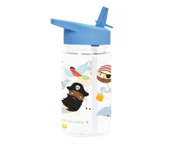 Botella Plástico con Pajita Personalizable Pirates 450ml