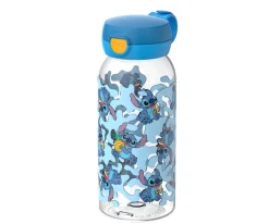 Botella Plástico con Tapón Abatible Campus 600ml Stitch