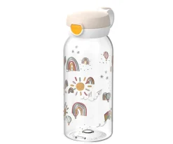 Botella Plástico con Tapón Abatible Campus 600ml Sunshine & Rainbow