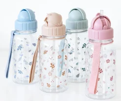 Botella Plástico Leaves Blue Personalizable