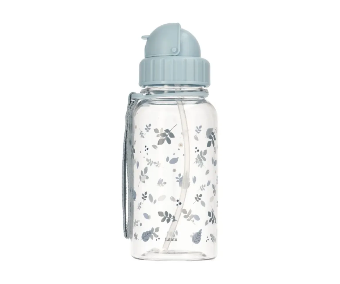 Botella Plástico Leaves Blue Personalizable