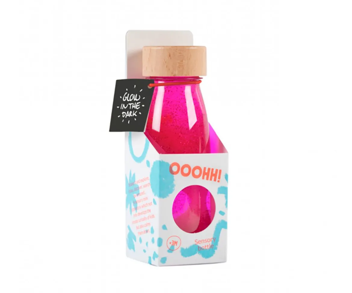 Botella Sensorial Flotante Flúor Flip Pink