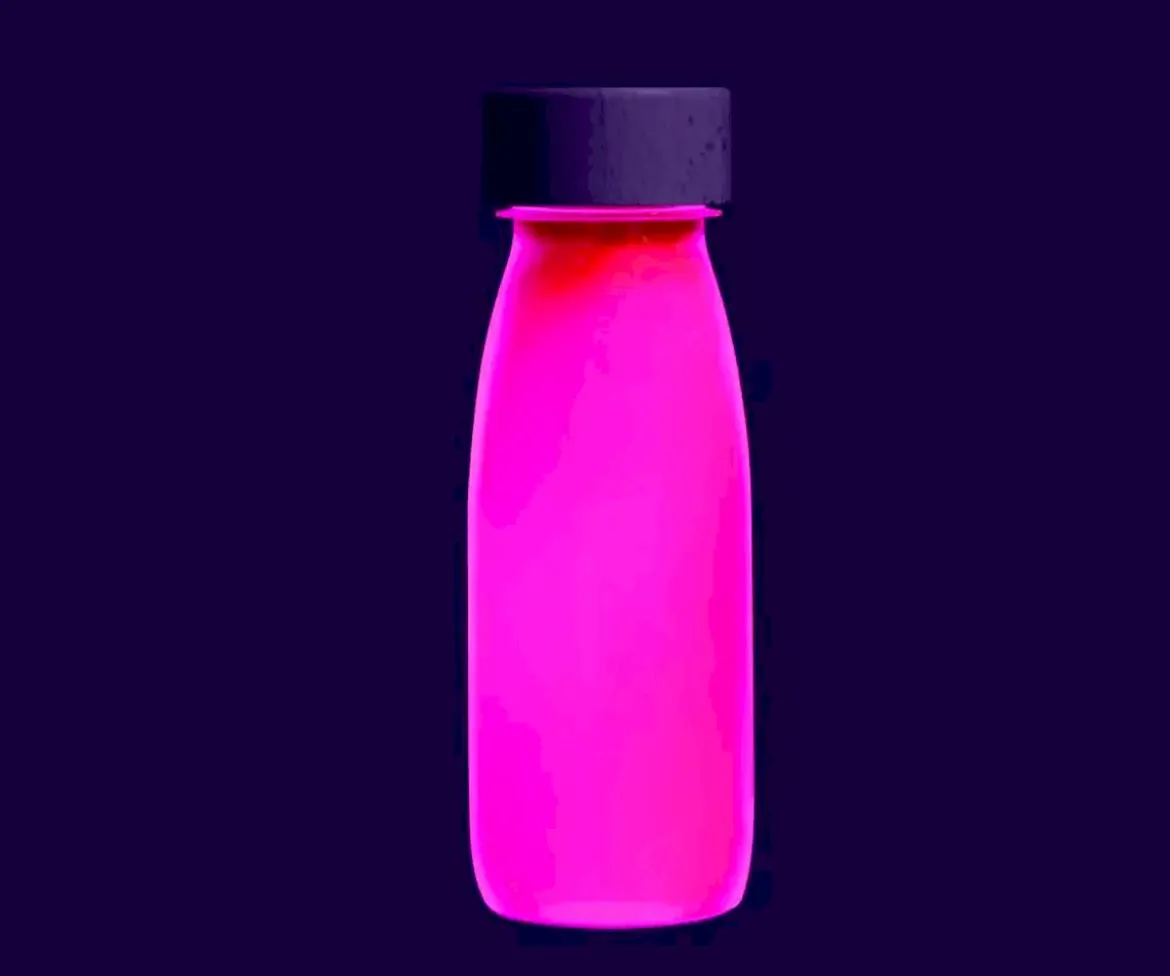 Botella Sensorial Flotante Flúor Flip Pink