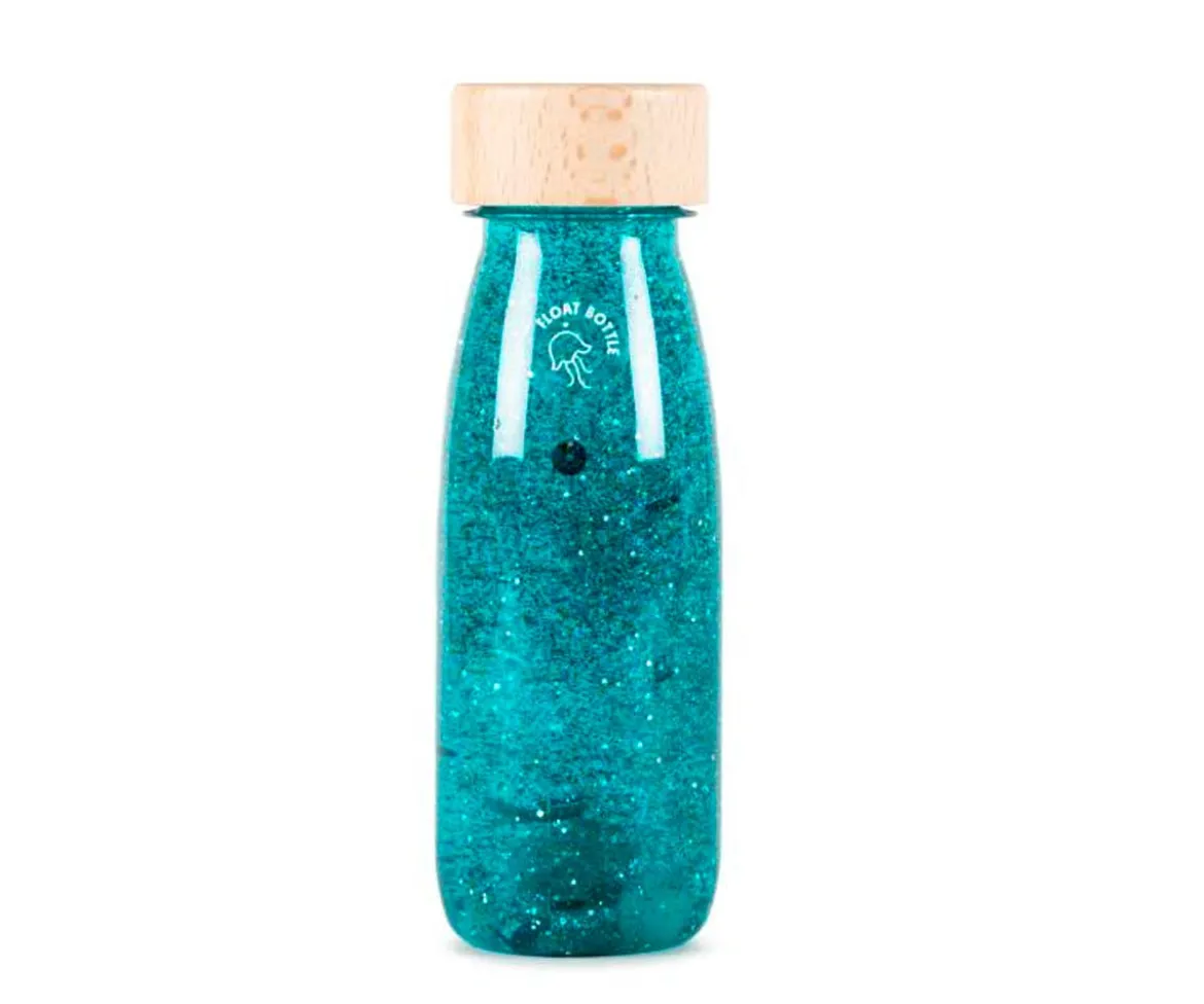 Botella Sensorial Flotante Turquesa