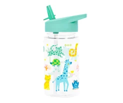 Botella Tritán con Pajita Personalizable Jungle 450ml