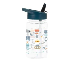 Botella Tritán con Pajita Robots 450ml
