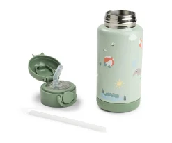 Botella Térmica con Pajita Playground Green 340ml