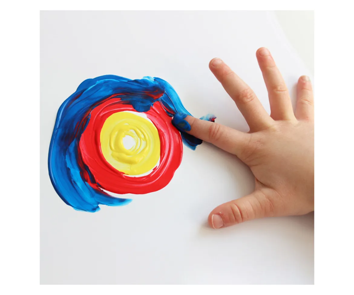 6 Botes de Pintura para Dedos con Maletín