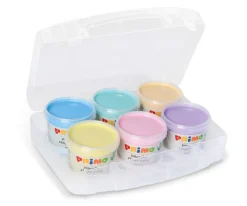 6 Botes de Pintura para Dedos Pastel