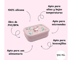 Caja Almuerzo de Silicona Unicornio