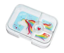 Caja Almuerzo Panino Lavanda Unicornio 4 Compartimentos