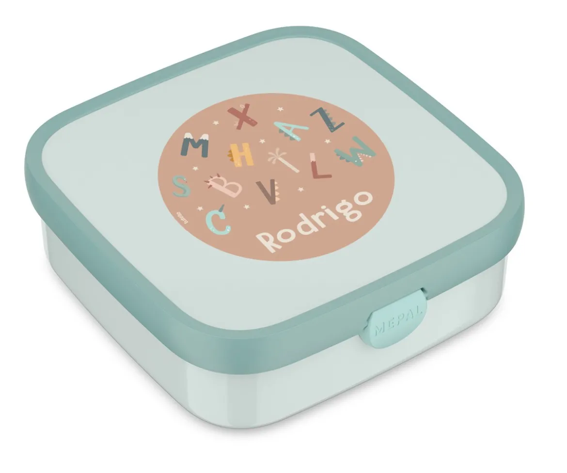 Caja Almuerzo Personalizada Bento Campus Grande Cool Mint Funny Letters
