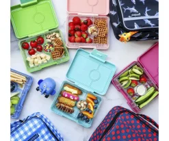 Caja Almuerzo Snack Power Pink Bandeja Rainbow 3 Compartimentos