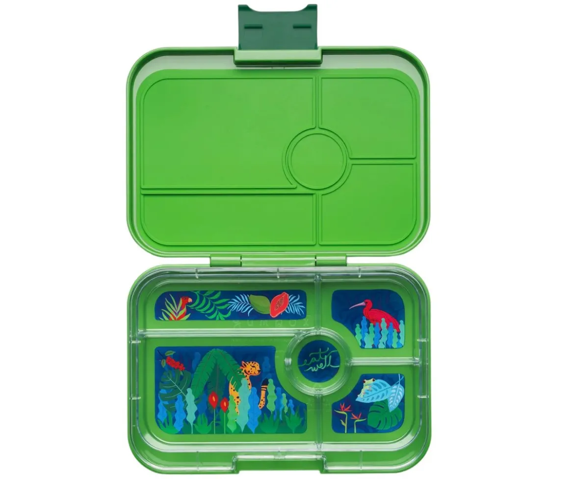 Caja Almuerzo Tapas Green Bandeja Jungla Tray 5 Compartimentos