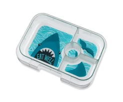 Caja Almuerzo Yumbox Panino Azul True Tiburón 4 Compartimentos