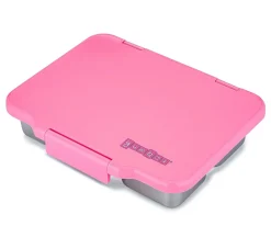 Caja Almuerzo Yumbox Pret Acero Rosa 4 Compartimentos