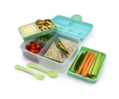 Caja Bento 2 Niveles Blue Mint Lime