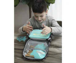 Caja Bento 2 Niveles Blue Mint Lime
