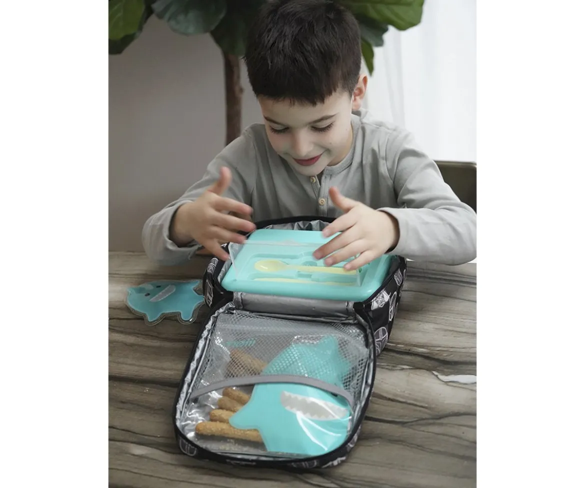 Caja Bento 2 Niveles Blue Mint Lime