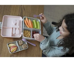 Caja Bento 2 Niveles Pink Purple Grey