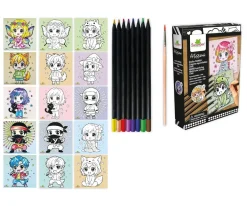 Caja Creativa S Manga Chibi con Lápices Acuarelables