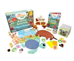 Caja de Actividades Sensoriales con Collage Aussie Animals