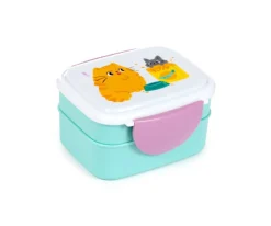 Caja de Almuerzo Bento con Cubiertos Gatos Beans & Co
