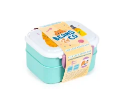 Caja de Almuerzo Bento con Cubiertos Gatos Beans & Co