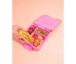 Caja de Almuerzo Bento 5 Pink Floss Glitter 5 Compartimentos