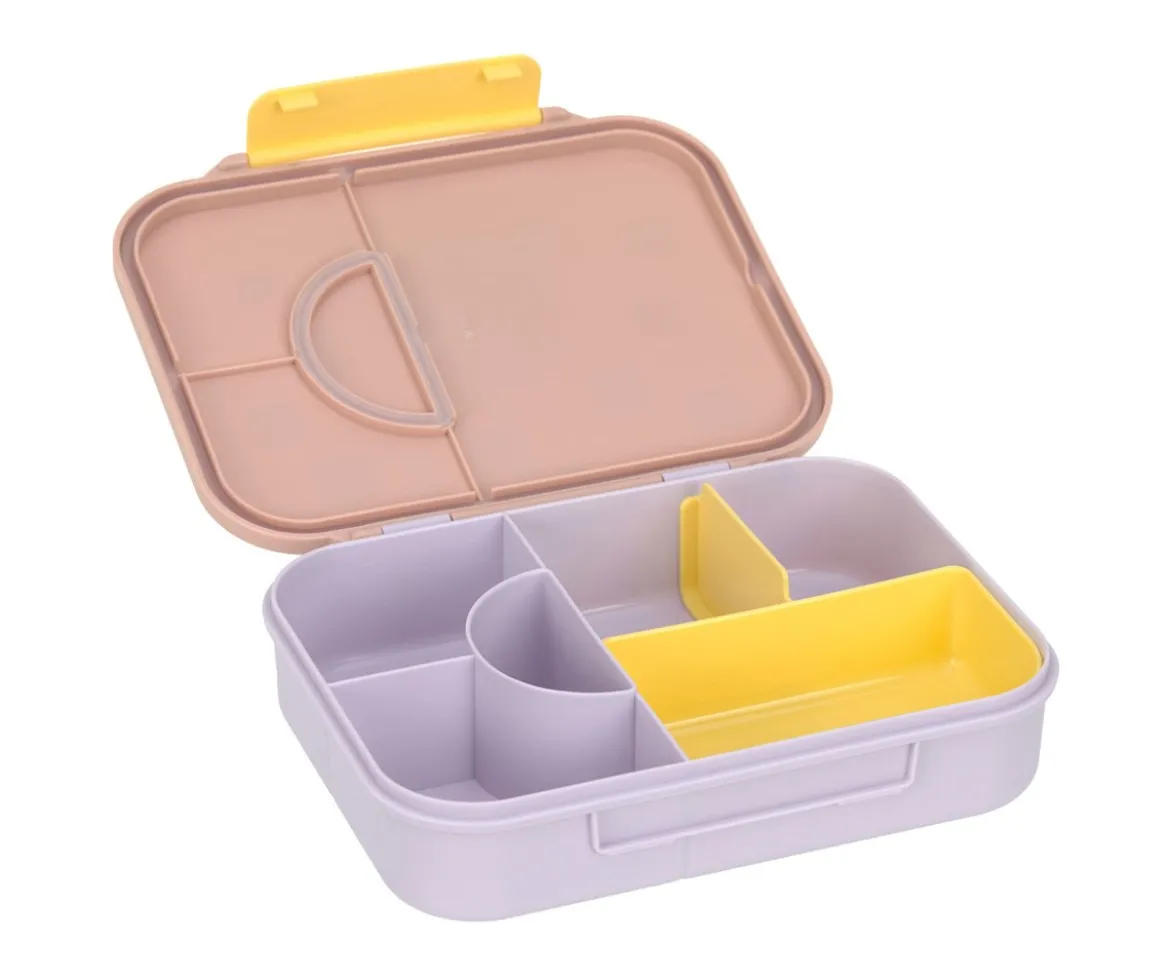 Caja de Almuerzo Compartimentos Bento Pattern Party Rose/Lilac