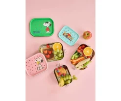 Caja de Almuerzo Grande Acero Inoxidable Snoopy Green