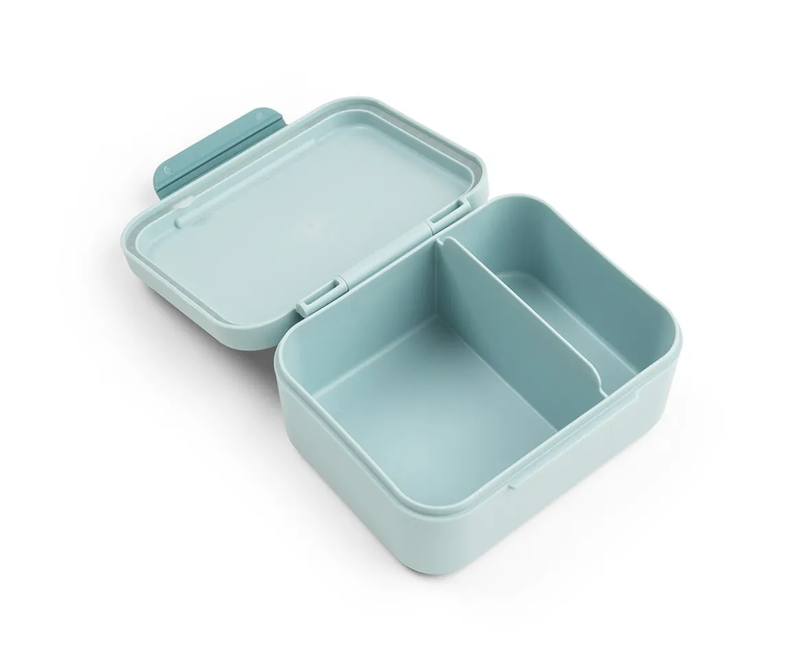 Caja de Almuerzo Pequeña + 2 Mini Tenedeores Tiny Farm Azul