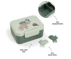 Caja de Almuerzo Pequeña + 2 Mini Tenedeores Tiny Farm Green