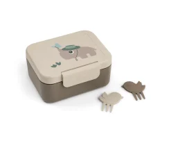 Caja de Almuerzo Pequeña + 2 Mini Tenedeores Tiny Trails Sand