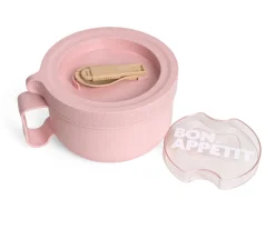 Caja de Almuerzo Redonda Bon Appétit Rosa