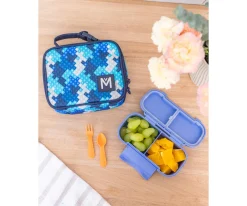 Caja de Almuerzo Snack Montiico Blue Splash 2 Compartimentos