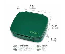 Caja de Almuerzo Yumbox GO Blue Miami 5 Compartimentos