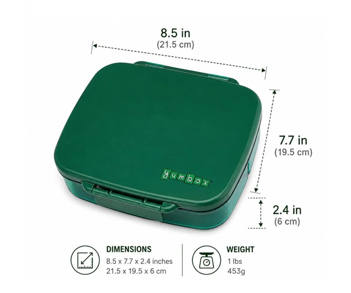 Caja de Almuerzo Yumbox GO Blue Miami 5 Compartimentos