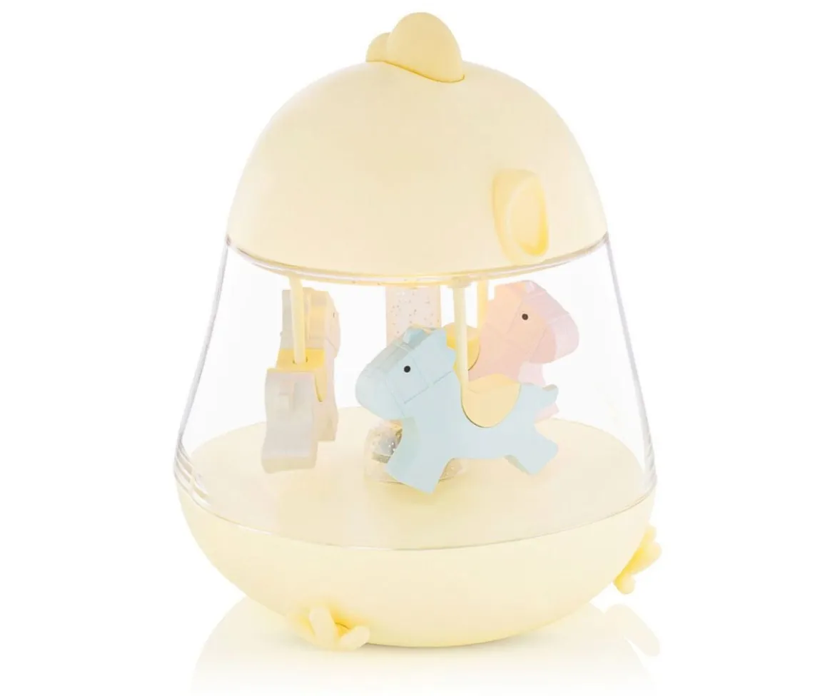 Caja de Música Carrusel con Lámpara Chicklet Amarillo