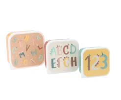 3 Cajas Almuerzo Funny Letters