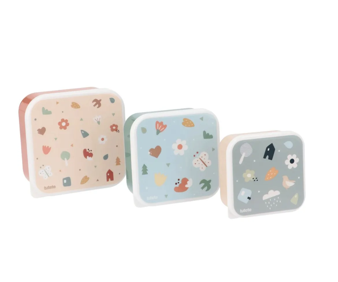 3 Cajas Almuerzo Geometric Nature